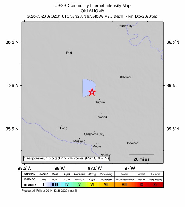 Did You Feel It? map: shaking reported by the public