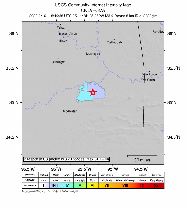 Did You Feel It? map: shaking reported by the public