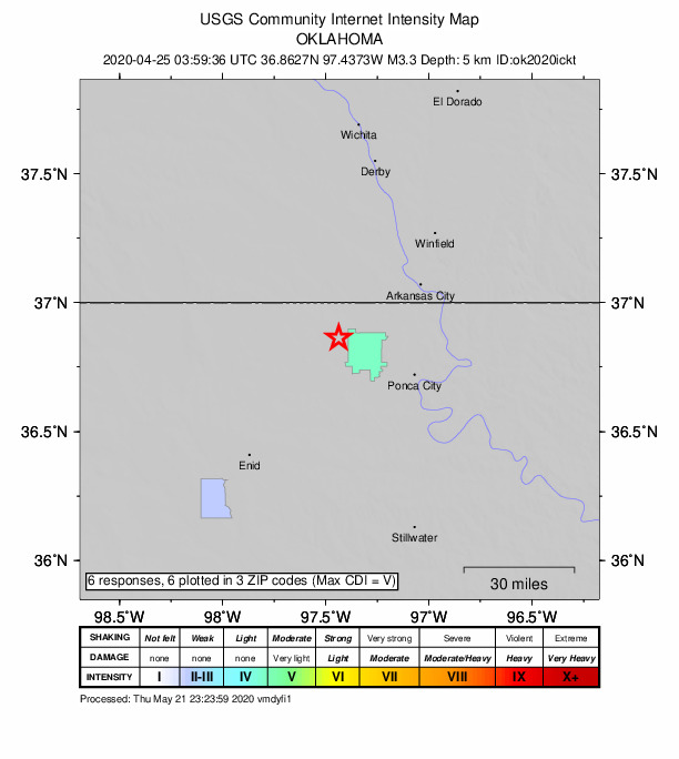 Did You Feel It? map: shaking reported by the public