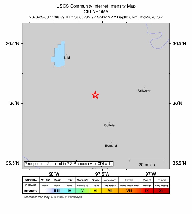 Did You Feel It? map: shaking reported by the public