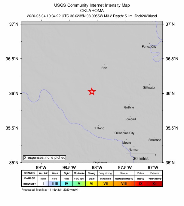 Did You Feel It? map: shaking reported by the public