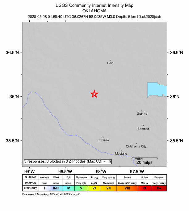 Did You Feel It? map: shaking reported by the public