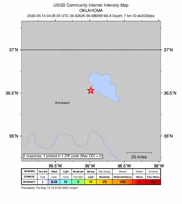 Did You Feel It? map: shaking reported by the public
