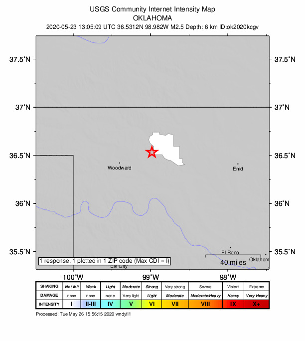 Did You Feel It? map: shaking reported by the public