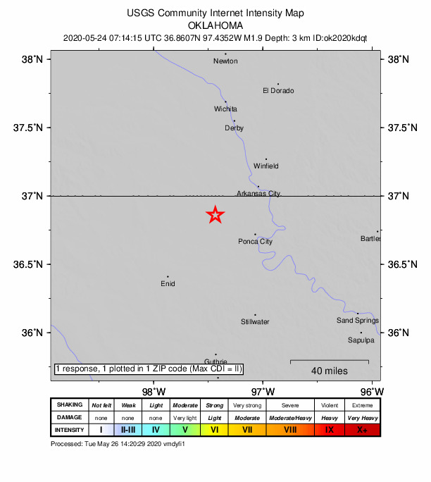 Did You Feel It? map: shaking reported by the public