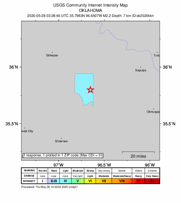 Did You Feel It? map: shaking reported by the public
