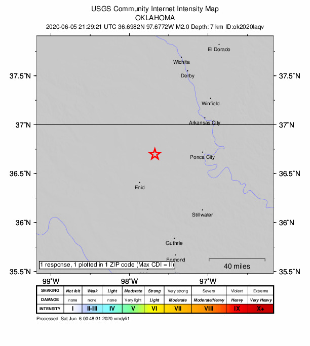 Did You Feel It? map: shaking reported by the public