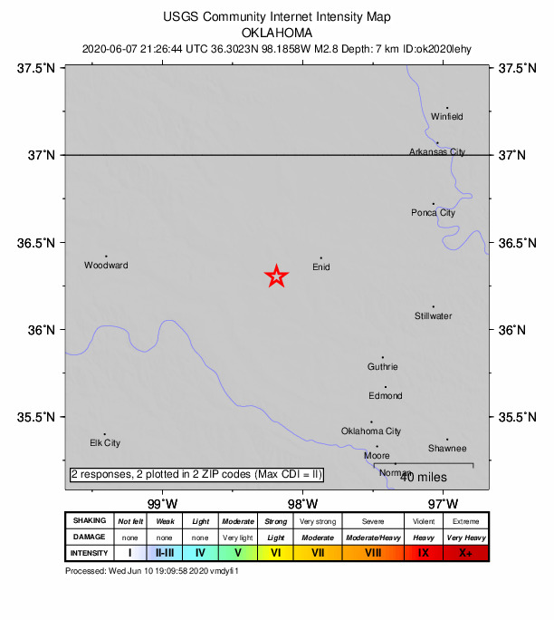 Did You Feel It? map: shaking reported by the public