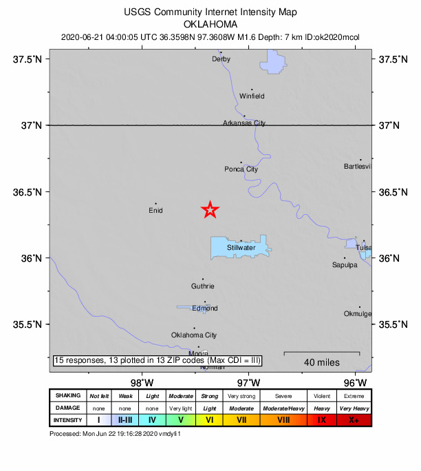 Did You Feel It? map: shaking reported by the public