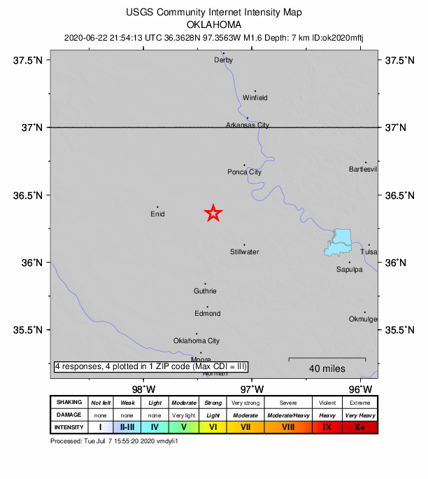 Did You Feel It? map: shaking reported by the public