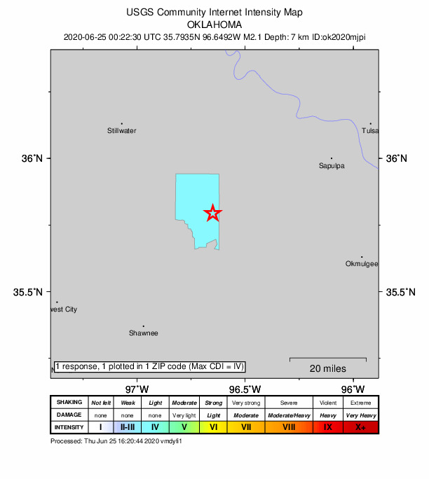 Did You Feel It? map: shaking reported by the public