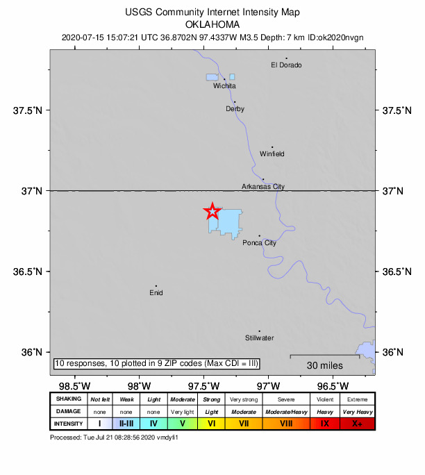 Did You Feel It? map: shaking reported by the public