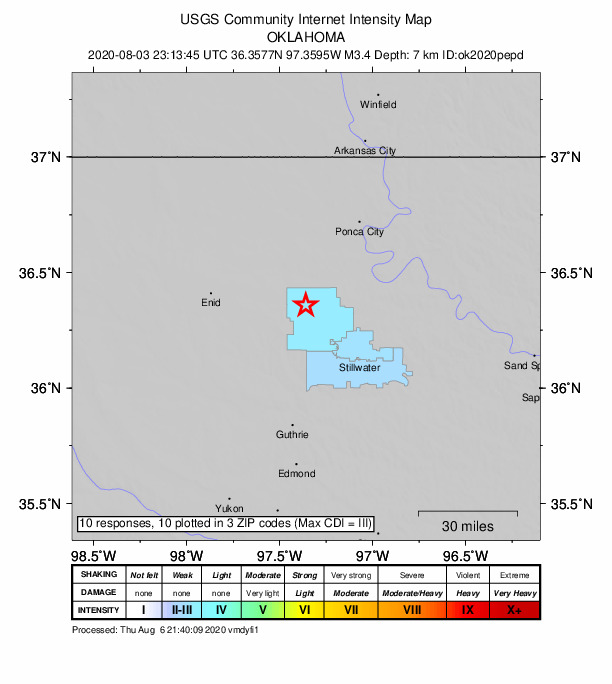 Did You Feel It? map: shaking reported by the public