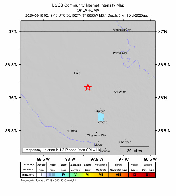 Did You Feel It? map: shaking reported by the public