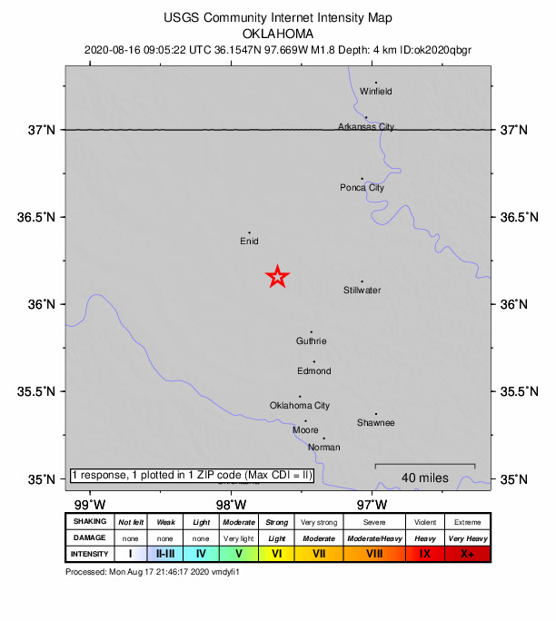 Did You Feel It? map: shaking reported by the public