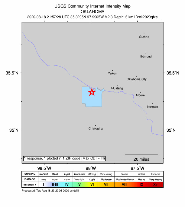 Did You Feel It? map: shaking reported by the public
