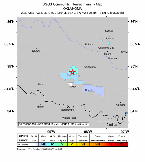 Did You Feel It? map: shaking reported by the public
