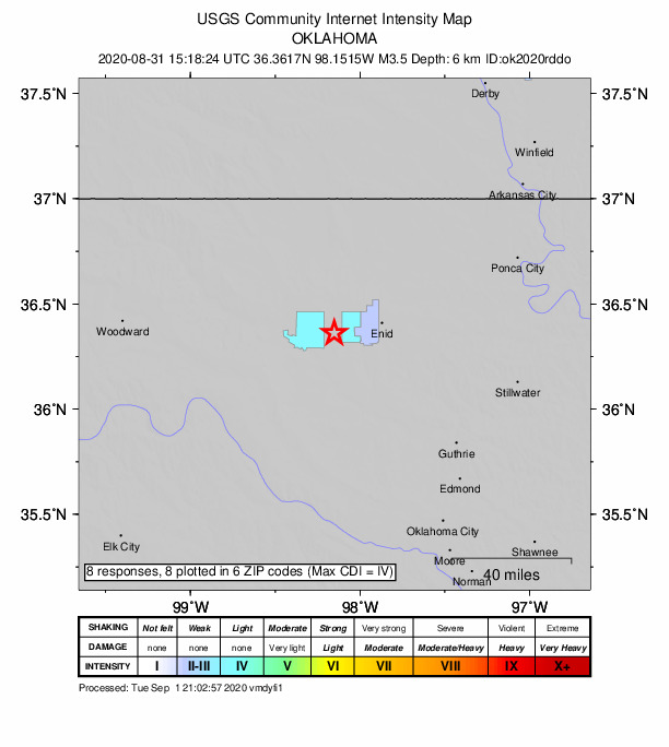 Did You Feel It? map: shaking reported by the public