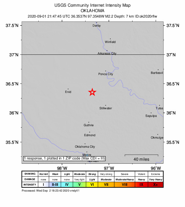 Did You Feel It? map: shaking reported by the public