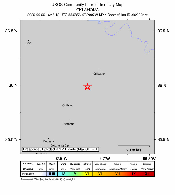 Did You Feel It? map: shaking reported by the public