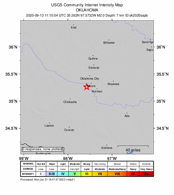 Did You Feel It? map: shaking reported by the public