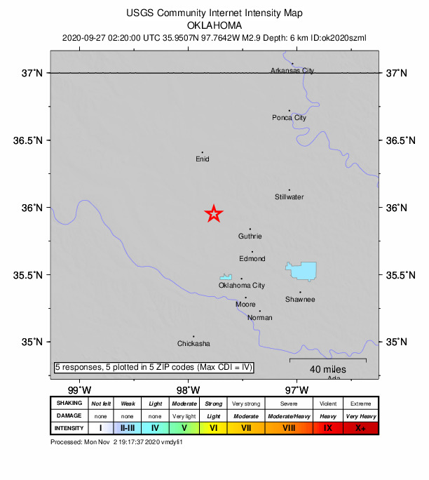 Did You Feel It? map: shaking reported by the public