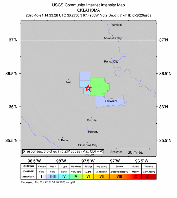 Did You Feel It? map: shaking reported by the public