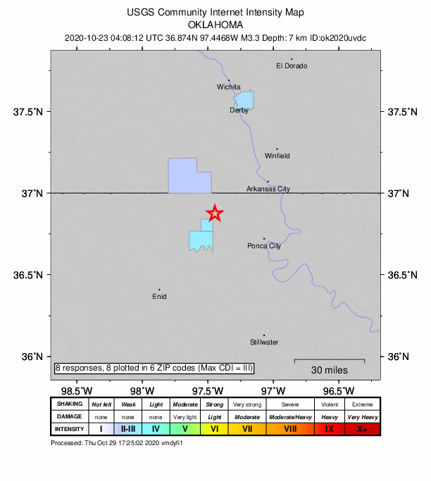Did You Feel It? map: shaking reported by the public