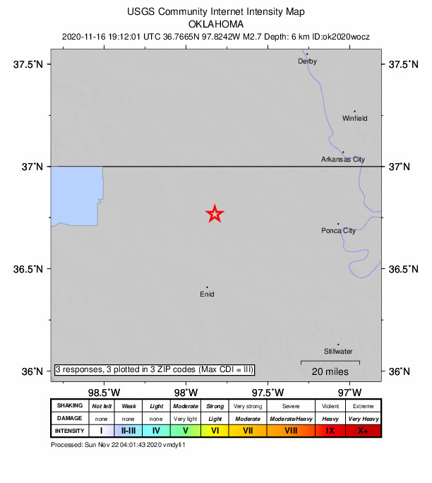 Did You Feel It? map: shaking reported by the public