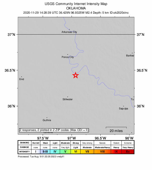Did You Feel It? map: shaking reported by the public