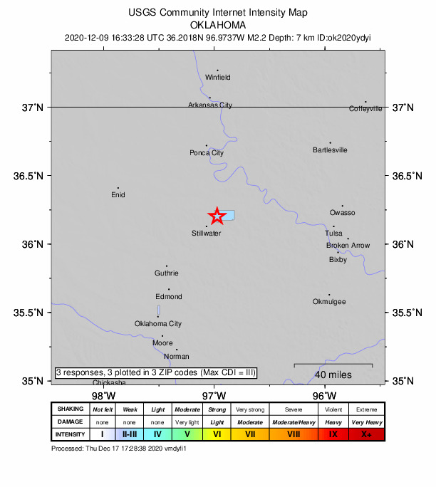 Did You Feel It? map: shaking reported by the public