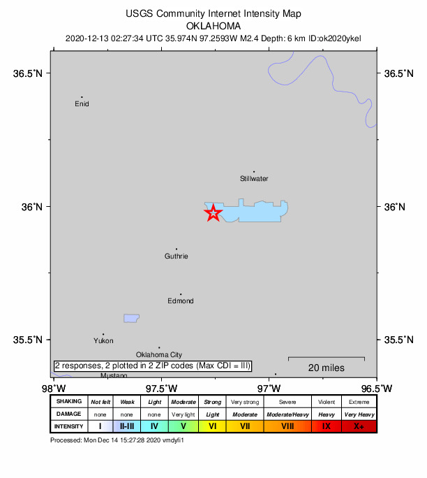 Did You Feel It? map: shaking reported by the public