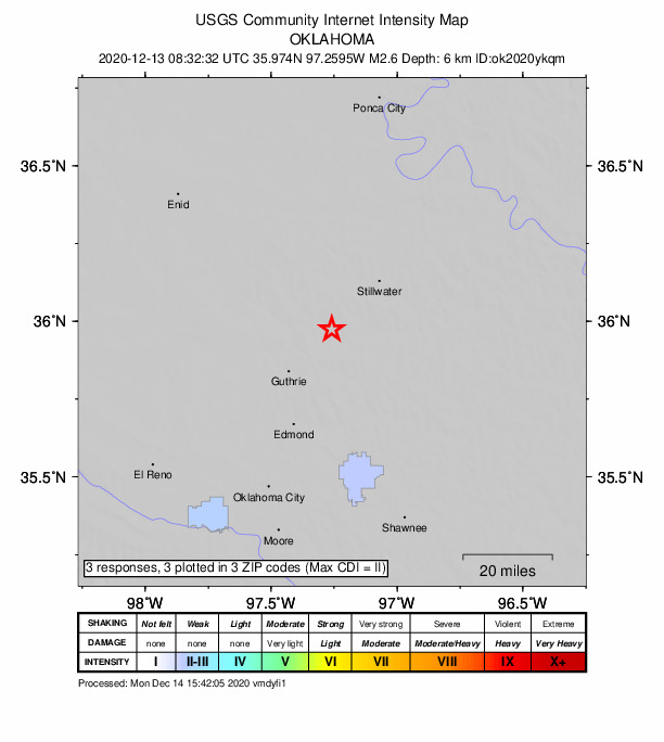 Did You Feel It? map: shaking reported by the public
