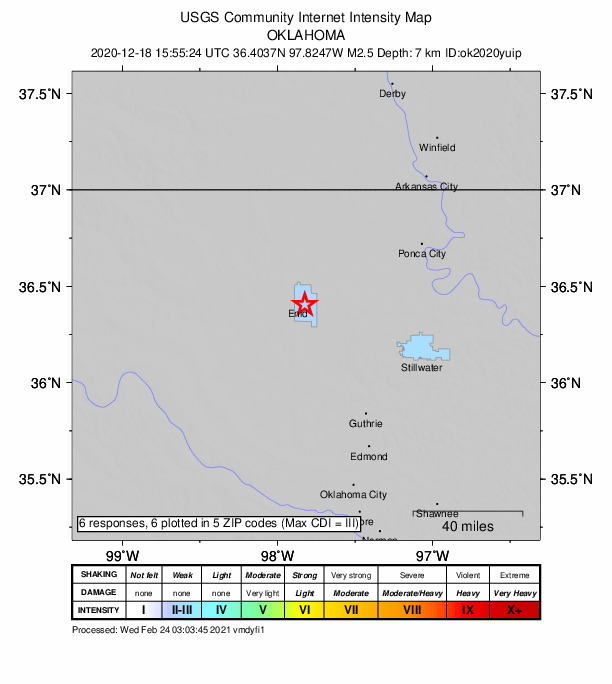 Did You Feel It? map: shaking reported by the public