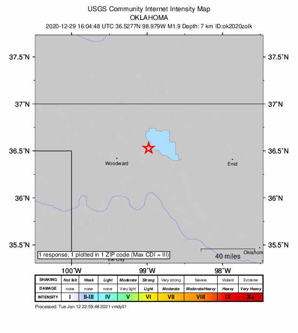 Did You Feel It? map: shaking reported by the public