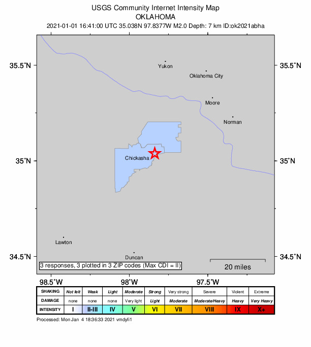 Did You Feel It? map: shaking reported by the public