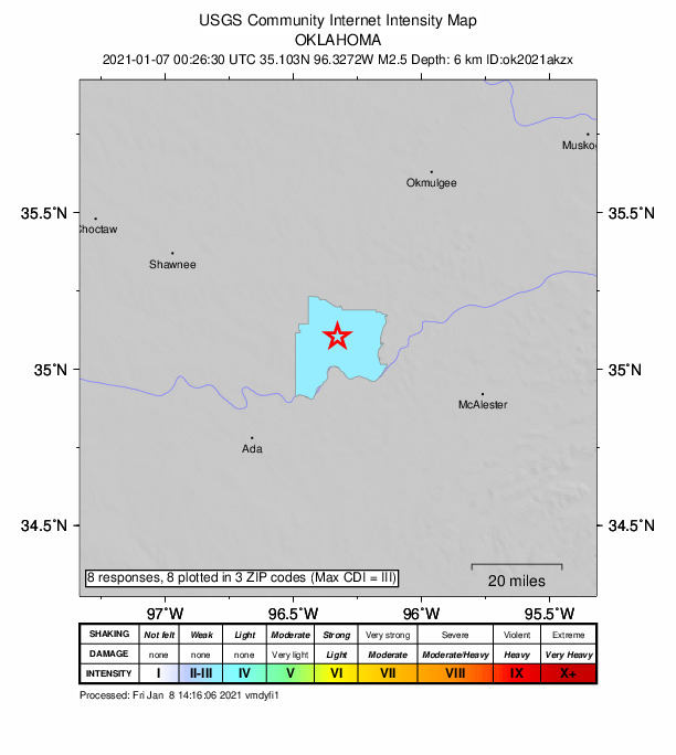Did You Feel It? map: shaking reported by the public
