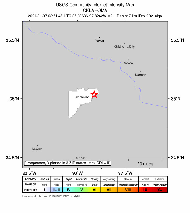 Did You Feel It? map: shaking reported by the public