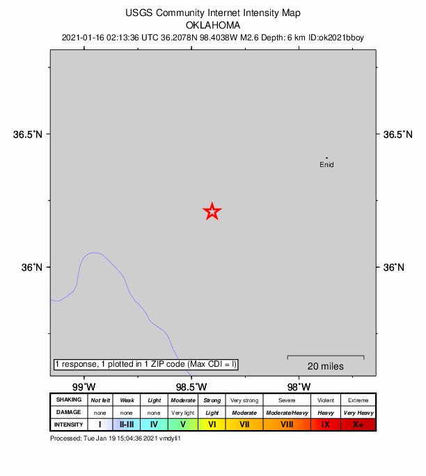 Did You Feel It? map: shaking reported by the public