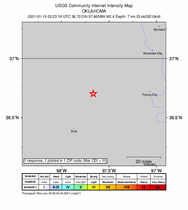 Did You Feel It? map: shaking reported by the public