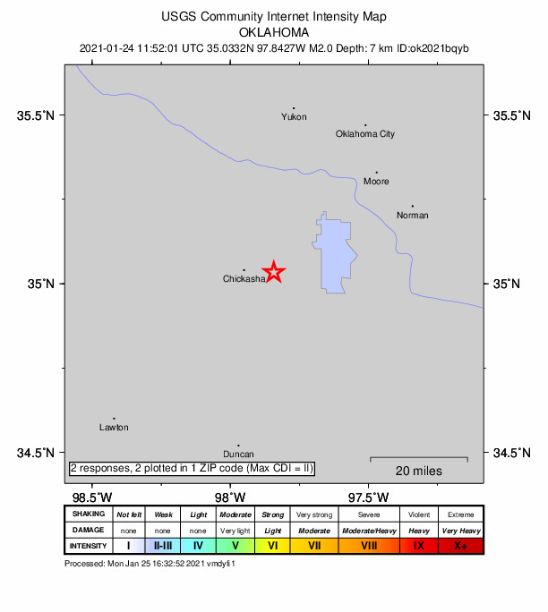 Did You Feel It? map: shaking reported by the public