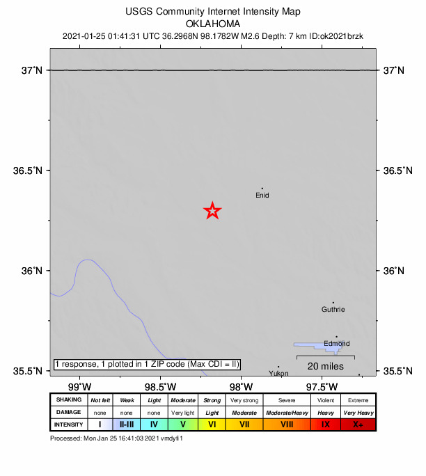 Did You Feel It? map: shaking reported by the public