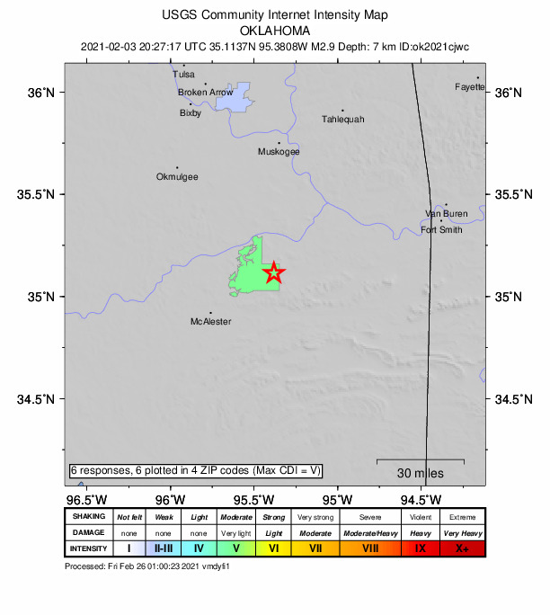 Did You Feel It? map: shaking reported by the public