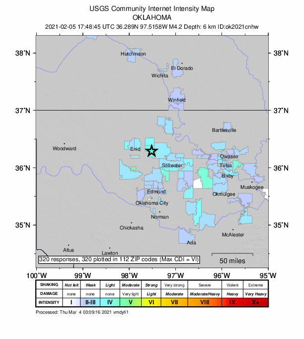 Did You Feel It? map: shaking reported by the public
