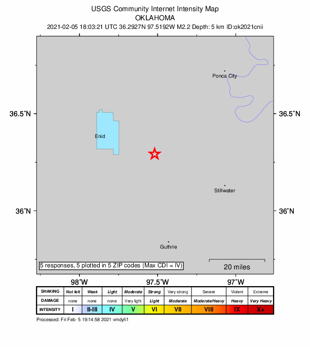 Did You Feel It? map: shaking reported by the public