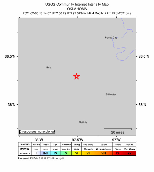 Did You Feel It? map: shaking reported by the public