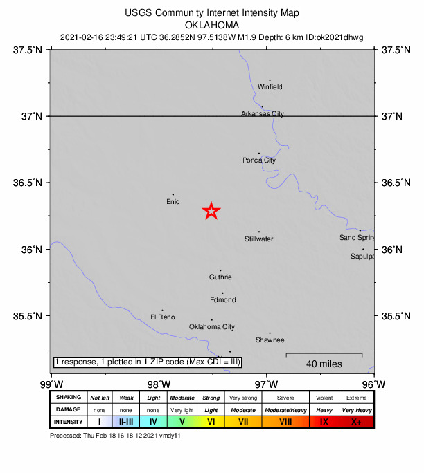 Did You Feel It? map: shaking reported by the public