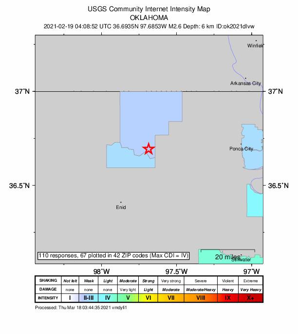 Did You Feel It? map: shaking reported by the public