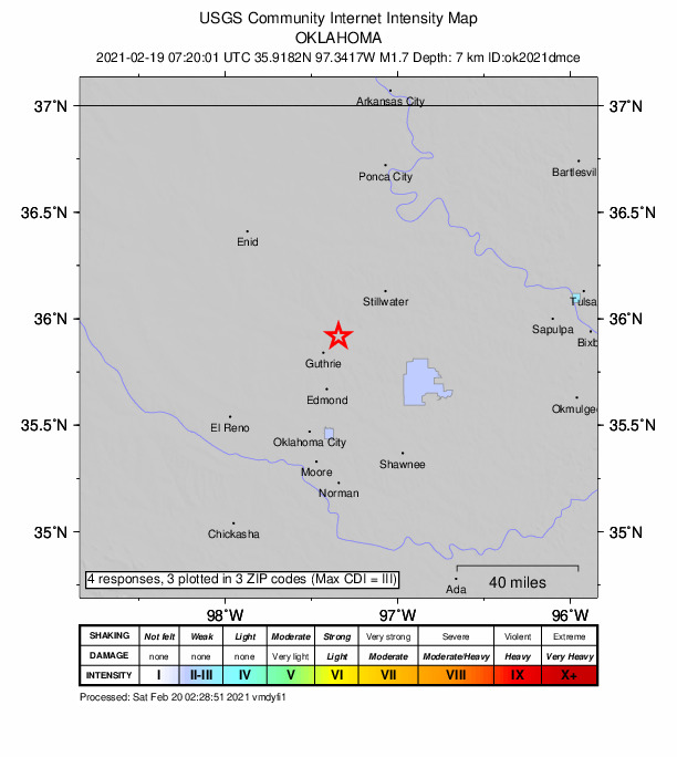 Did You Feel It? map: shaking reported by the public
