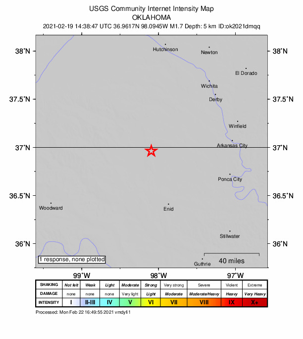 Did You Feel It? map: shaking reported by the public